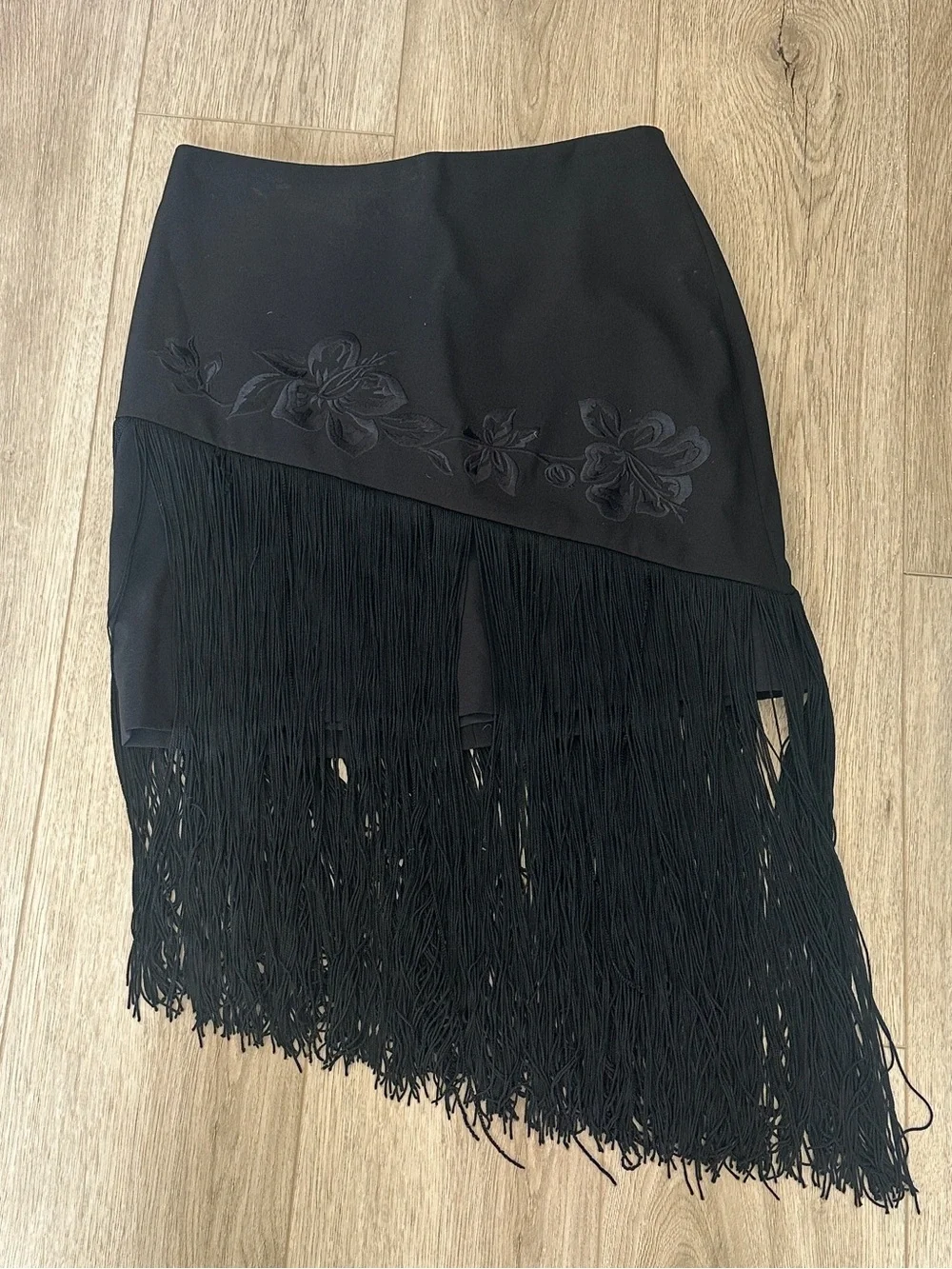 Cache vintage fringe asymmetrical skirt - Picture 2 of 8